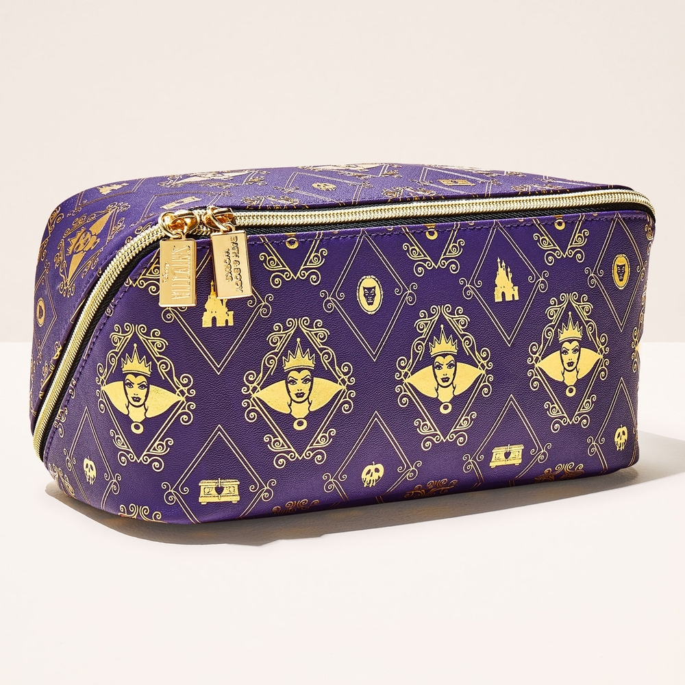 DISNEY Villains Evil Queen Purple and Gold Cosmetic Bag
